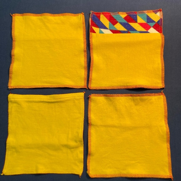 Reusable Cloth Napkins | Set of 4 | Upcycled Fabric | Sustainable Dining - Picture 2 of 2